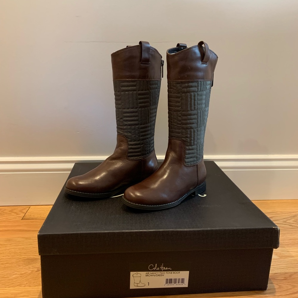 Cole Haan  boots for little girls size 1 NEW
Nike air sole 
Back zippers